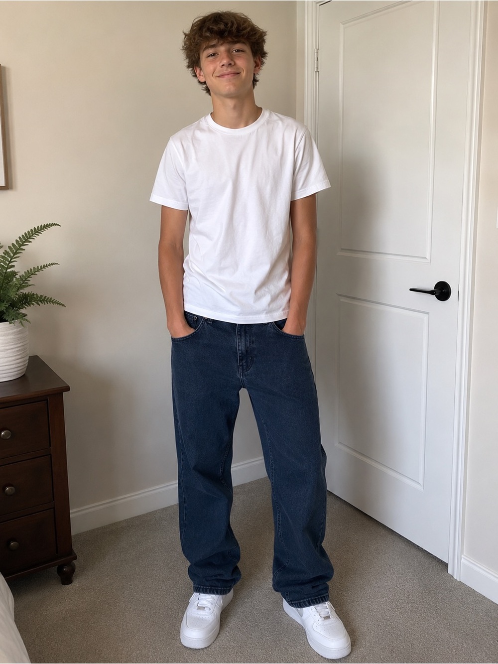 Levi’s Youth 18 Dark Wash Straight Leg Jeans NWOT Adjustable Waist